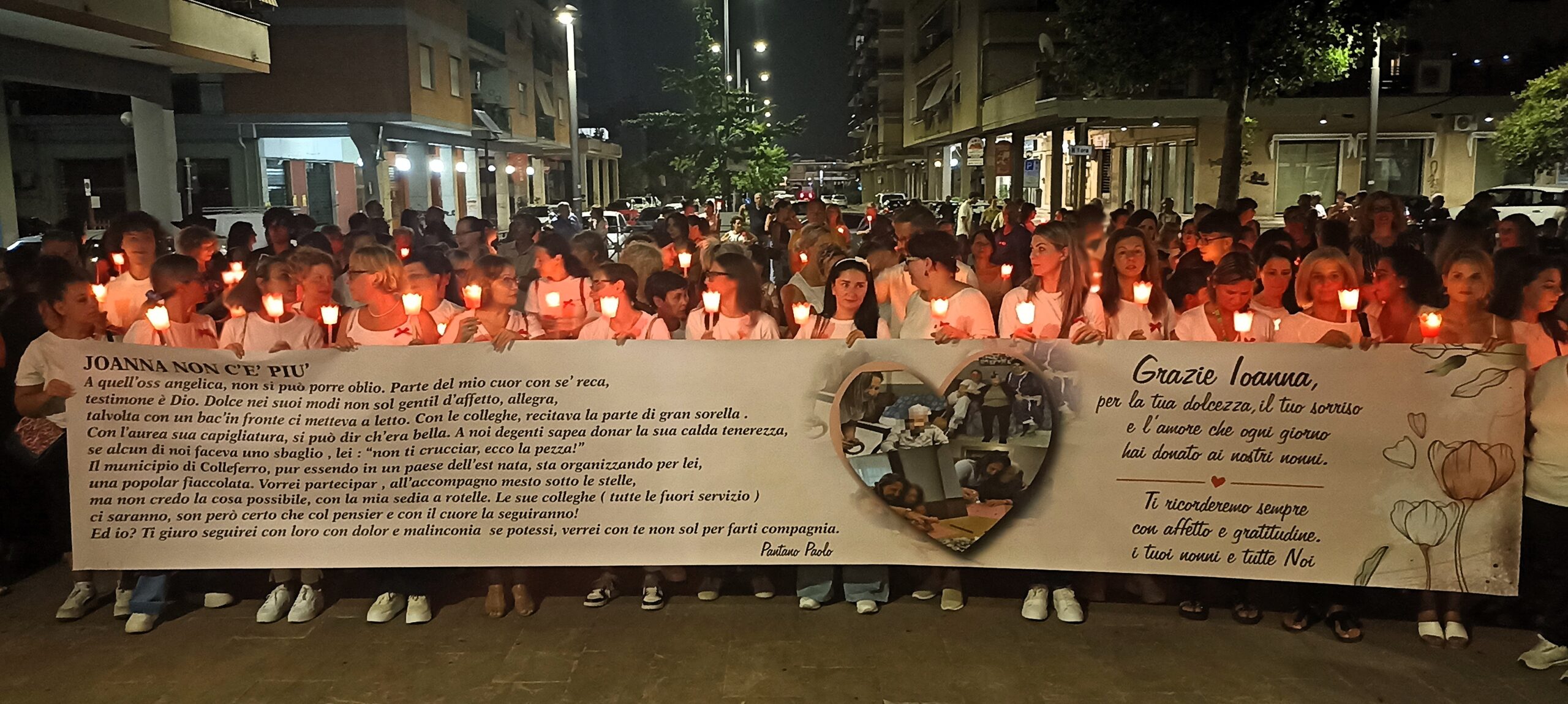 Femminicidio (Colleferro): Nel ricordo di Joanna una fiaccolata piena d’affetto
