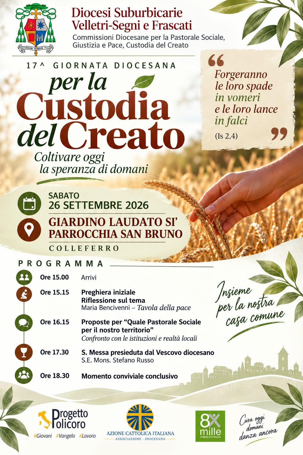 Giornata diocesana per la custodia del creato (Velletri-Segni e Frascati): Coltivare oggi la speranza di domani